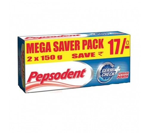 Pepsodent 2Tube 150+150=300 Gm (17/-Off)