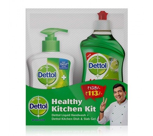 Dettol Liquid Handwash 215ml+Kitchen Dish Gel 200ml