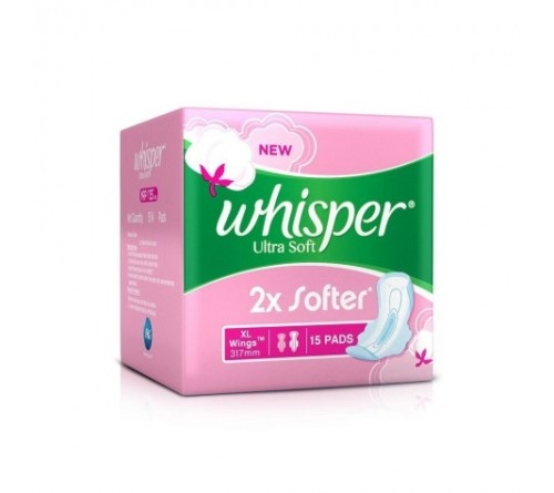 Whisper Ultra Soft 2X 15 Pads