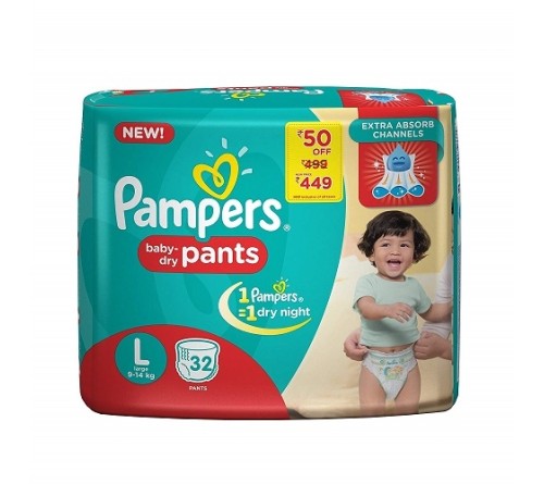 Pampers Baby Dry 9-14 L 30Pant